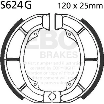Autodíl Sada brzdových čelistí EBC S624G drážkovaný včetně pružin
