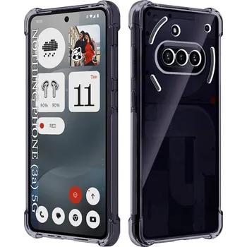 Pouzdro na mobilní telefon Techsuit Shockproof průhledný silikon Nothing Phone (3a) kouřově černý
