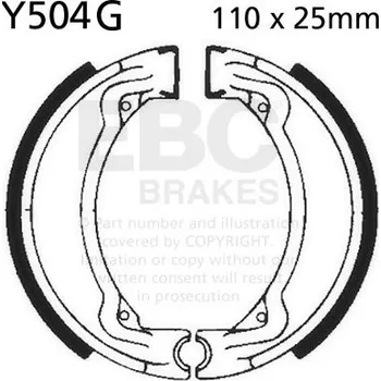 Brzdová čelist Sada brzdových čelistí EBC Y504G drážkovaný včetně pružin