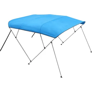 Člun Vevor Bimini stříška na loď 600D polyester, hliníkový rám 96"×(85"-90")×54"