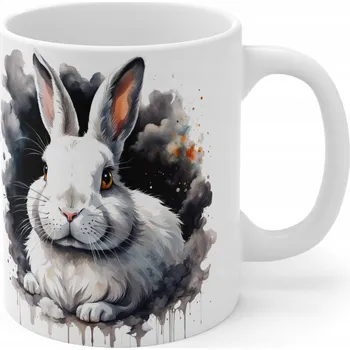 Keramický hrnek 330 ml zajíček, akvarel