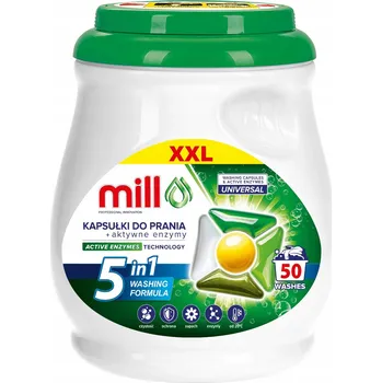 Prací prostředek MILL Kapsle na praní s boosterem 5v1 UNIVERZÁLNÍ 50 ks 5KKP.S
