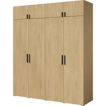 Šatní skříň Skříň mzm24 Napoli 200 x 235 x 60 cm dub