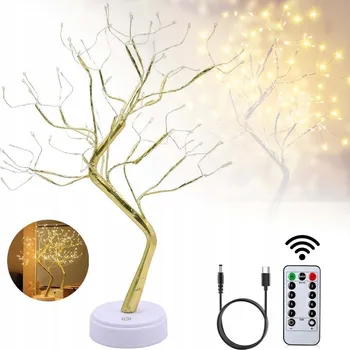 Vánoční dekorace VÁNOČNÍ STROMEK DEKORATIVNÍ SVÍTÍCÍ 108 LED BŘÍZA 45 CM DO OBÝVACÍHO POKOJE, JÍDELNY