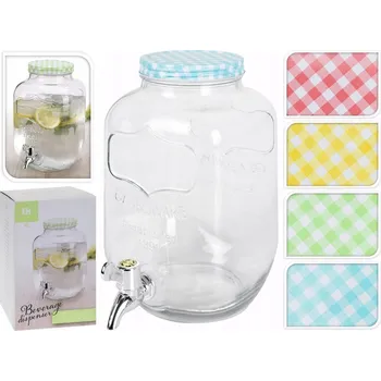 Sklenice Průhledný Sklenice Excellent Houseware o objemu 4 l s kohoutkem a víkem