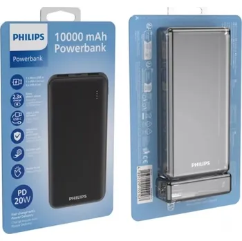 Powerbanka Powerbank Philips 10000 mAh černý