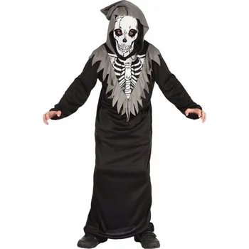 Karnevalový kostým HALLOWEENSKÝ KOSTÝM S KOSTLIVÝM MATERIÁLEM KOSTLIVEC M" 120-130 CM