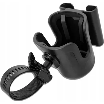 Láhev Držák na Kočárek na Láhev, Hrnek, Telefon Univerzální Černý Lahev Na Pití 2v1