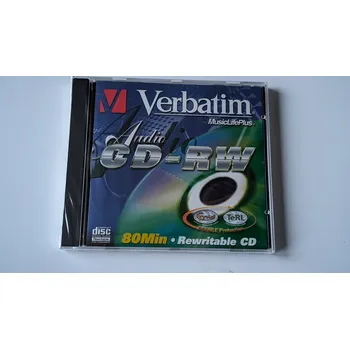 Optické médium Verbatim CD-RW Audio Music Life Plus Crystal Clear 700MB - pro stacionární rekordéry