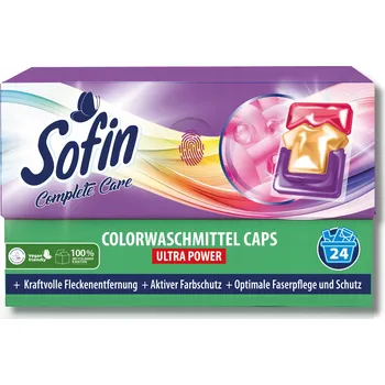 Kapsle na praní SOFIN Kapsle na praní barevného a tmavého prádla BOX 24 ks DE