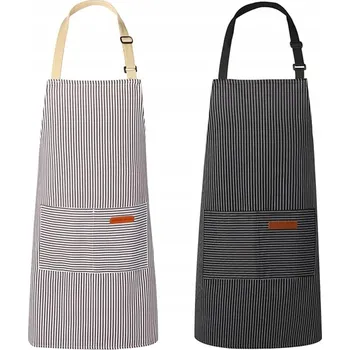 Kuchyňská zástěra 2X DÁMSKÁ KUCHYŇSKÁ ZÁSTĚRA S PROSTORNÝMI KAPSY NA RECEPTY