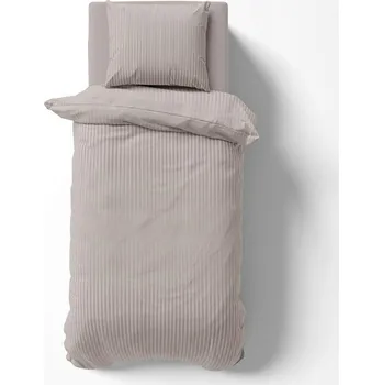 Povlečení Povlečení damaškové 140x200 Béžové Proužky 1cm Pure Jednobarevné