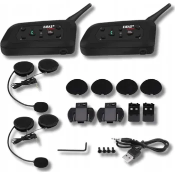 Interkom na motorku Interkom do helmy sada pro 6 osob V6 Pro Bluetooth 3.0 A2DP GPS MP3 FM