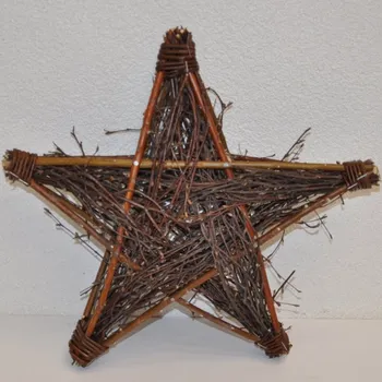 Zahradní dekorace Hvězda proutěná - základ pro dekoraci