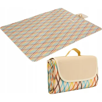 Pikniková deka PIKNIKOVÁ DEKA NA PLÁŽ, BIWAK PODLOŽKA VODĚODOLNÁ VELKÁ S IZOLACÍ XXL 200x200