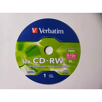 Optické médium CD Verbatim CD-RW 700 MB 1 ks