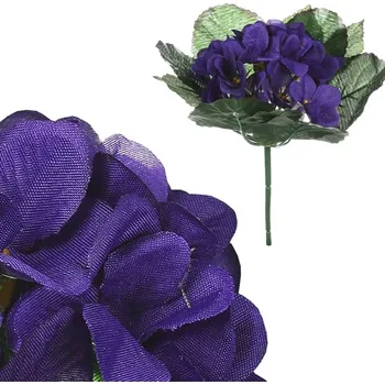 Autronic Fialka - umělá kytice, tmavě fialová barva, sada 36 ks