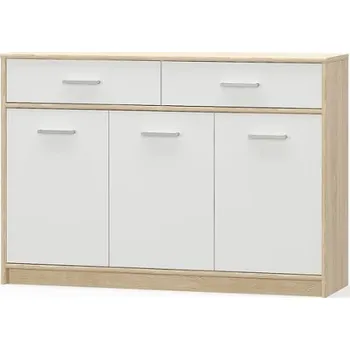 Komoda Komoda Tips - Mebelbos Dub Sonoma / Bílá 123x85 cm