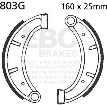 Brzdová čelist Sada brzdových čelistí EBC 803G drážkovaný