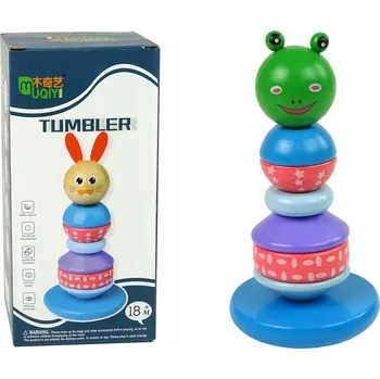 Dřevěná hračka DŘEVĚNÁ EDUKAČNÍ PYRAMIDA ŽÁBA 4909787831011