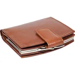 Papillon Dámská kožená peněženka Papillon 24-33 s kosmetickým zrcátkem-Cognac