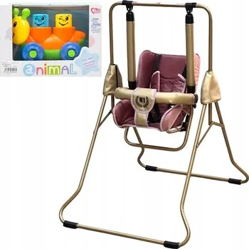 Dětská houpačka Stojací Houpačka Zahradní Domácí ADBOR N1 GOLD 3v1 LEHÁTKO NG15 +