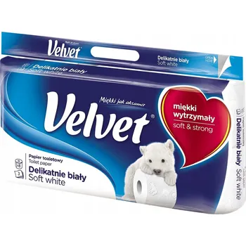 Toaletní papír Suchý toaletní papír bez vůně Velvet 8 ks