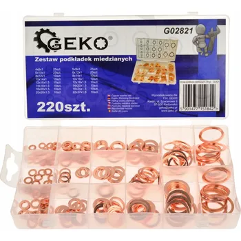 Autodílna Měděné podložky - sada 220 ks GEKO G02821