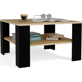 Konferenční stolek Konferenční stolek TopEshop čtvercový 68 x 68 x 40 cm černý, dub artisan