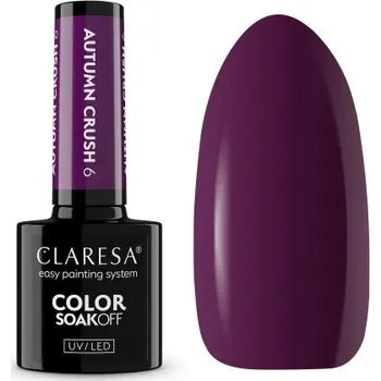 Přípravek na nehty Claresa Hybridní Lak Autumn Crush 6 tmavá švestka fialová podzim 5 ml