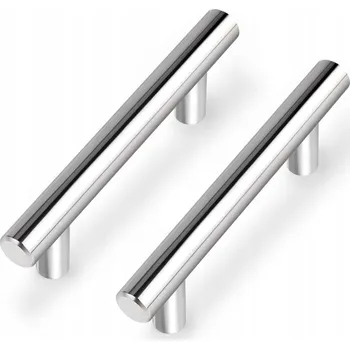 Nábytkové kování Nábytková úchytka reling, stříbrná kovová madla na zásuvky a skříňky 25 Ks, rozteč 127 mm