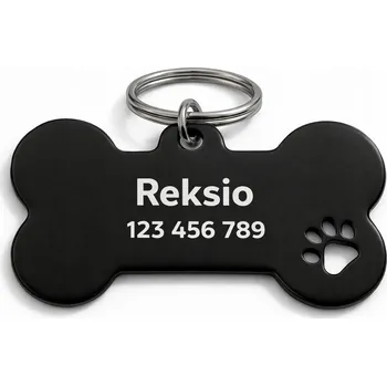 psí známka IDENTIFIKAČNÍ ZNÁMKA ADRESÁŘKA pro psa S GRAVÍROVÁNÍM KOST ve tvaru kosti, jednostranná nebo oboustranná