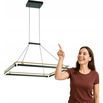 LED závěsné svítidlo 44W MERLOT PND-54638S-44W-3K-BK-GD Italux