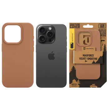 Pouzdro na mobilní telefon Zadní kryt Tactical MagForce Velvet Smoothie pro Apple iPhone 15 Pro, mocha mousse