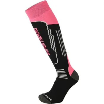 Pánské termo ponožky Dětské ponožky MICO SUPERTHERMO PRIMALOFT Black/Pink, M