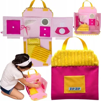 Doplněk pro panenku HRAČKA PRO MIMINKO VÝBAVIČKA DOMEČEK PRO PANENKY PŘENOSNÝ ZÁBAVA ODOLNÁ