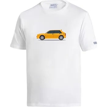 Sparco Tričko Lancia HF Delta Integrale Bílá / Žlutá XXL