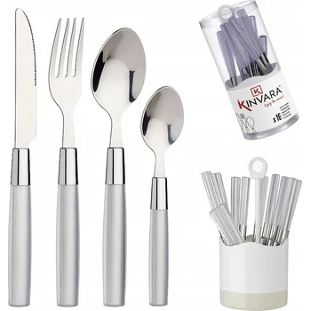 Příbor PŘÍBORY SADA PŘÍBORŮ 16 KUSŮ NEREZOVÁ OCEL PRO 4 OSOBY KINVARA