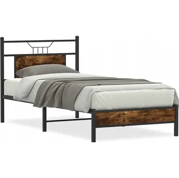 Postel Rám postele s čelem 207 x 96 x 91,5 cm, kouřový dub