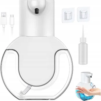 Dávkovač mýdla VELKÝ BEZDOTYKOVÝ AUTOMATICKÝ DÁVKOVAČ MÝDLA 420 ML IPX5 NA ZEĎ USB