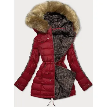 Dámská bunda Vínovo-hnědá oboustranná zimní bunda pro ženy, odstíny hnědé XXL (44) i392_18308-48