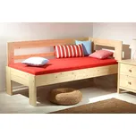 Rohová postel z masivu - jednolůžko HANNY I. 90x200, smrk