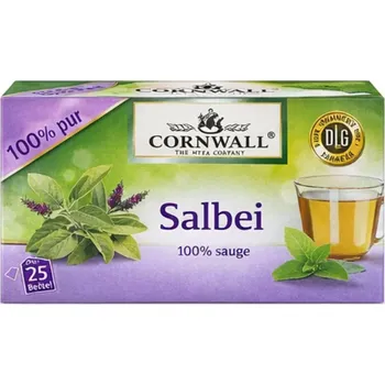 Čaj Cornwall bylinný čaj se šalvějí 100% 25 sáčků 50 g - originál z Německa