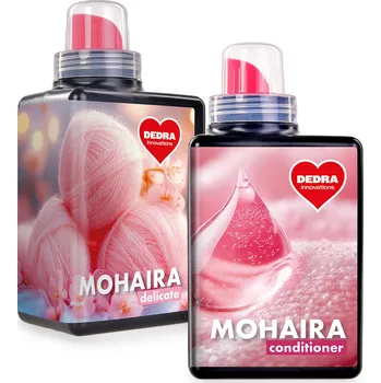 Prací gel MOHAIRA | sada 1+1 | prací gel + kondicionér | péče pro jemné prádlo, úplety & kašmír | 2×500 ml Dedra