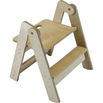 Schůdek Family-scl Malé skládací schůdky-Přírodní