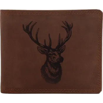 Peněženka Pánská peněženka MERCUCIO světlehnědá vzor 11 jelen hlava 2911908