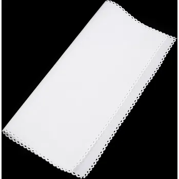 Bavlněný kapesníček do saka Varianta: 2 (21x21 cm) bílá, Balení: 1 ks