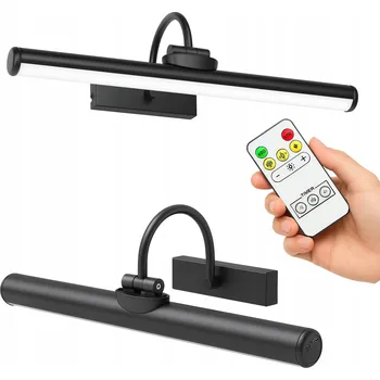 Nástěnné svítidlo BEZDRÁTOVÉ MAGNETICKÉ LED NÁSTĚNNÉ SVÍTIDLO LAMPKA NAD ZRCADLO OBRAZ 50 cm DÁLKOVÝ OVLADAČ