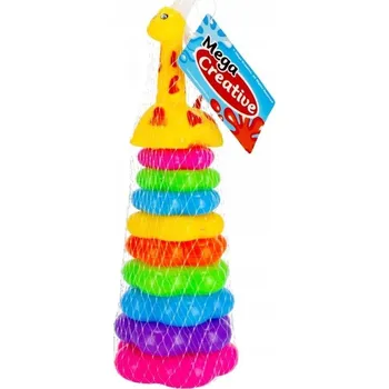 Hračka pro nejmenší PŘEKVAPENÍ PRO DÍTĚ HRAČKA PYRAMIDA ŽIRAFA HRAČKA SKLÁDAČKA ODOLNÁ