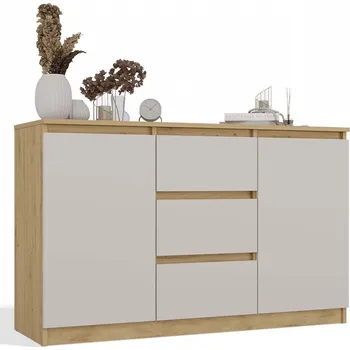 Dětská skříň Komoda Malwa 2D3S DUB ARTISAN KAŠMÍR BÉŽOVÁ